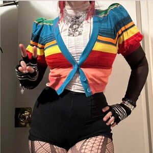 Alice And Olivia New With Tags FrEaKiNg Sick Cropped Sweater